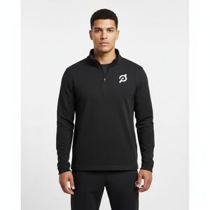Rhone x Peloton Pullover Mens Size L Black 1/4 Zip Performance Long Sleeve
